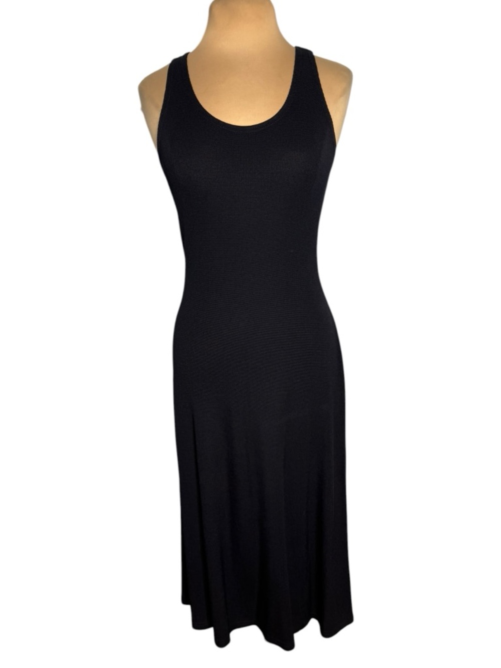 Minimalist Vintage 90s Black Column Tank Dress Carolyn Bessette-Kennedy Style